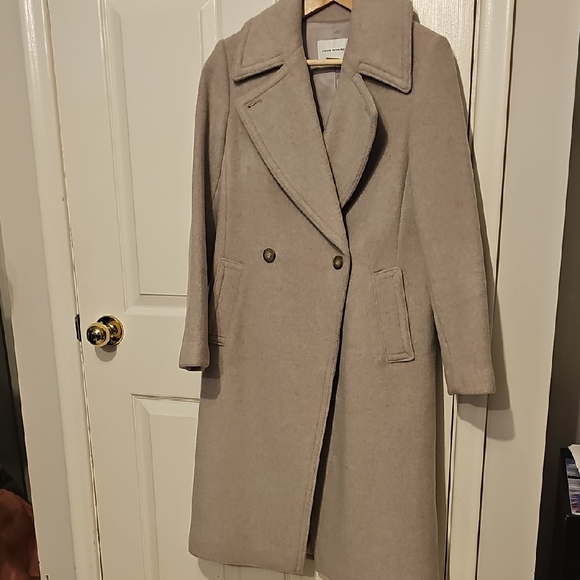 Club Monaco Daylina Wool Trench Coat - Picture 2 of 4